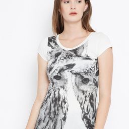 PUNK Abstract Printed Casual Cotton T-shirt-image-27