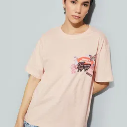 max Women Graphic Printed Round Neck Cotton T-shirt-picture-1