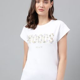 Woods Typography Printed Cotton T-shirt-image-71
