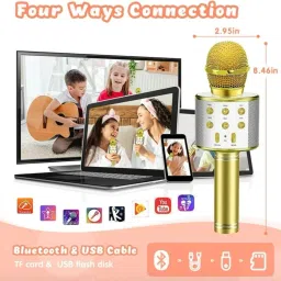 favone wireless WS858 (1200mAh big battery) 8 Hours running Time Handheld Bluetooth Mic Microphone image 3