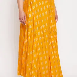 CLORA CREATION PLUS Printed Flared Rayon Skirt image 2