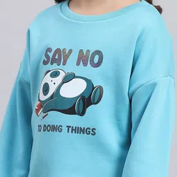 Monte Carlo Girls Typography Printed Ribbed Pullover Sweatshirt image 5