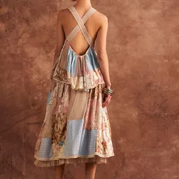 VERB BY PALLAVI SINGHEE Geometric Printed Flared A-Line Skirt image 3