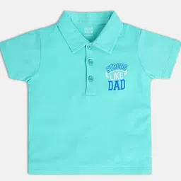 MINI KLUB Infants Typography Printed Polo Collar Cotton Casual T-shirt-picture-51
