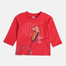 MINI KLUB Boys Graphic Printed Pure Cotton T-shirt-image-84