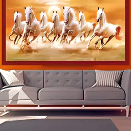 British Terminal Orange & White Seven Running Horses Wall Sticker-33