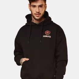 The Souled Store Men Graphic Printed Hooded Oversized Sweatshirt-42