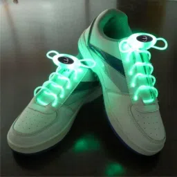play run ™Waterproof Laces with 3 Modes for Cool Disco Party Cosplay Hip-hop Green Light Shoe Lace-image-8