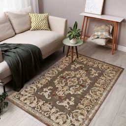 obsessions Brown and Beige Persian 5x7 Feet Machine Made Carpet-picture-12