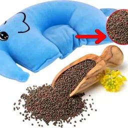 BABY SEED PILLOW, Pillow for Newborn Baby-Round Head Shaping Pillow, 0-12 Months Mustard Seeds Animals Baby Pillow Pack of 1-image-16