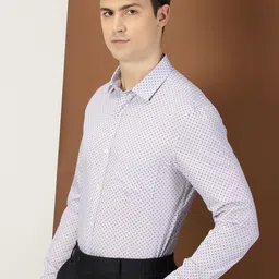 INVICTUS Original Slim Fit Micro Ditsy Printed Pure Cotton Formal Shirt-image-79
