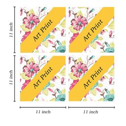 WENS Kids Pack Of 4 Yellow Inspiraton Quotes Printed Wall Panels image 3