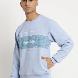 Turtle Men Typography Printed Pullover Sweatshirt image 3