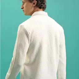 HIGHLANDER Self Design Full Zip Oversized Front-Open Sweatshirt image 3