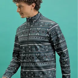 HIGHLANDER Graphic Printed High Neck Full Zip Front-Open Sweatshirt image 4