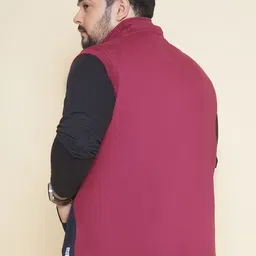 John Pride Plus Size Mock Collar Cotton Front-Open Sweatshirt image 4