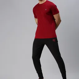ONN Men Maroon Raw Edge Cotton T-shirt-picture-10