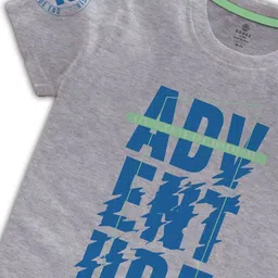 CODEZ Boys Multicoloured Typography 2 Printed Applique T-shirt image 2