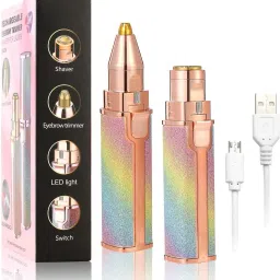 WunderVoX Hair Shaver USB Electric Hair Scraper 2 in 1 Mini Eyebrow Trimmer-X99 Cordless Epilator-image-80