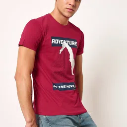 Lee Typography Printed Pure Cotton Slim Fit T-shirt-image-60