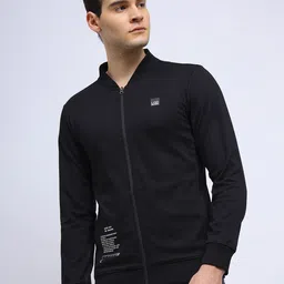 Lee Typography Printed Stand Collar Front Open Sweatshirt image 2