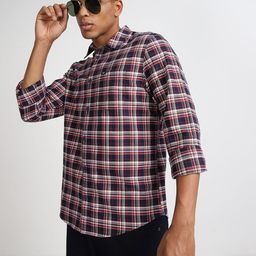 Lee Tartan Checked Regular Fit Opaque Cotton Casual Shirt-picture-41