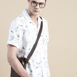 INVICTUS Cuban Collar Comfort Slim Fit Tropical Printed Casual Shirt-image-71