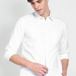 Flying Machine Dobby Slim Fit Casual Shirt-image-65