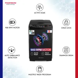 thomson 9 kg PureWash Fully Automatic Top Load Grey image 4