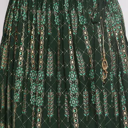 Clora Creation Ethnic Motif Printed Flared Maxi Skirt image 3