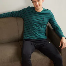 U.S. Polo Assn. Men Striped Lounge Pure Cotton I694 T-shirt-picture-10