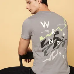 Wrangler Printed Round Neck Cotton T-shirt-image-4
