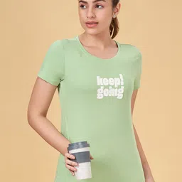 Ajile by Pantaloons Typography Printed Round Neck Short Sleeves Cotton Regular T-shirt-image-31