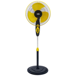 POLAR Conquest 1 Star 400mm 3 Blade Copper Motor Pedestal Fan (Auto Thermal Overload Protection, Yellow & Black)-image-42