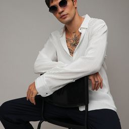Campus Sutra Pleat-Creased Shirt-image-61