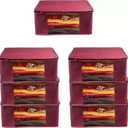 Ddlights Non Woven Saree Cover Bags Soiled Garment Storage bags (Pack of 7) Jersey Cotton Laundry Bag-picture-21