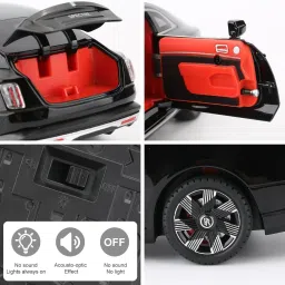 zuuluzrs Rolls Royce Spectre Metal Die Cast Car With Open Door, Light & Sound For Kids image 4