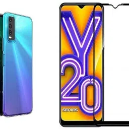 Charging Pad Accessory Combo for Vivo Y20/Vivo Y20i Back Cover & Tempered Glass 11D-image-36