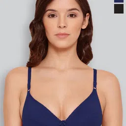 LYRA Pack Of 2 Medium Coverage Non Padded Seamless Cotton Plunge Bra - All Day Comfort-39