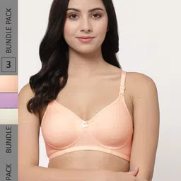 Docare Pack Of 3 Lightly Padded Full Coverage Cotton T-shirt Bra With All Day Comfort-picture-7