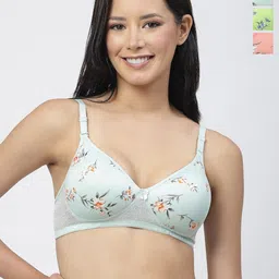 Docare Pack of 3 Floral Printed Lightly Padded T-shirt Bras With All Day Comfort-picture-54