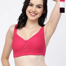 College Girl Pack Of 3 Full Coverage Seamless Cotton T-shirt Bra With All Day Comfort-image-37