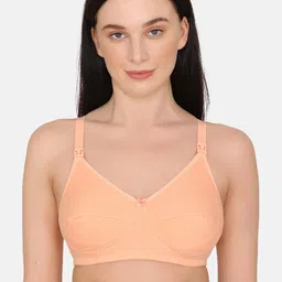 Nejo Peach-Coloured Full Coverage Maternity Bra-image-1