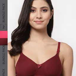 College Girl Pack Of 2 Cotton Lightly Padded Bra-picture-29