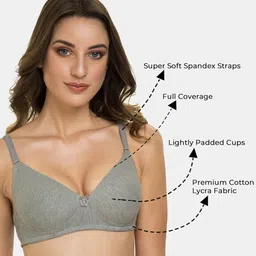 Tweens Full Coverage Lightly Padded Bra With All Day Comfort image 5