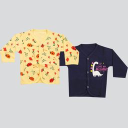 Mojua Kids Pack of 2 Printed Mandarin Collar Bio Finish T-shirt-image-59