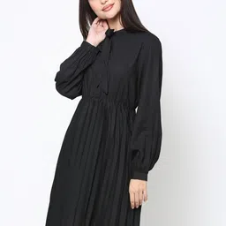 DRIRO Cuffed Sleeves Tie-Up Detail Shirt Dress-image-96