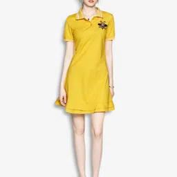 JC Collection Women Yellow T-shirt Dress-image-39