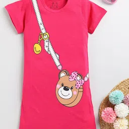 Lazy Shark Graphic Printed Cotton T-shirt Dress-29