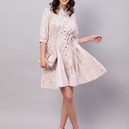 FLAMBOYANT Floral Printed Cotton Shirt Dress-picture-19